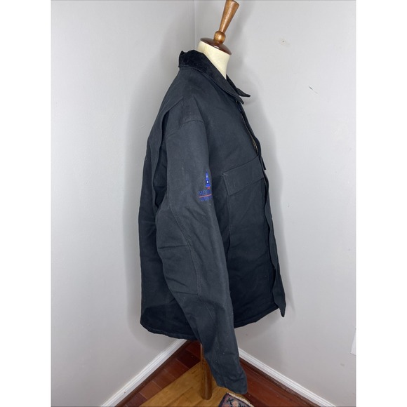 NEW Carhartt Jacket Mens XL Black Duck Traditional Coat C003 Logo Work Warm - Picture 4 of 11